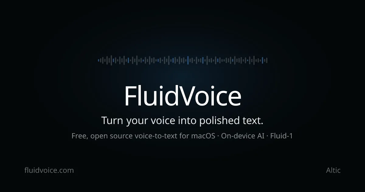 FluidVoice 项目界面预览图