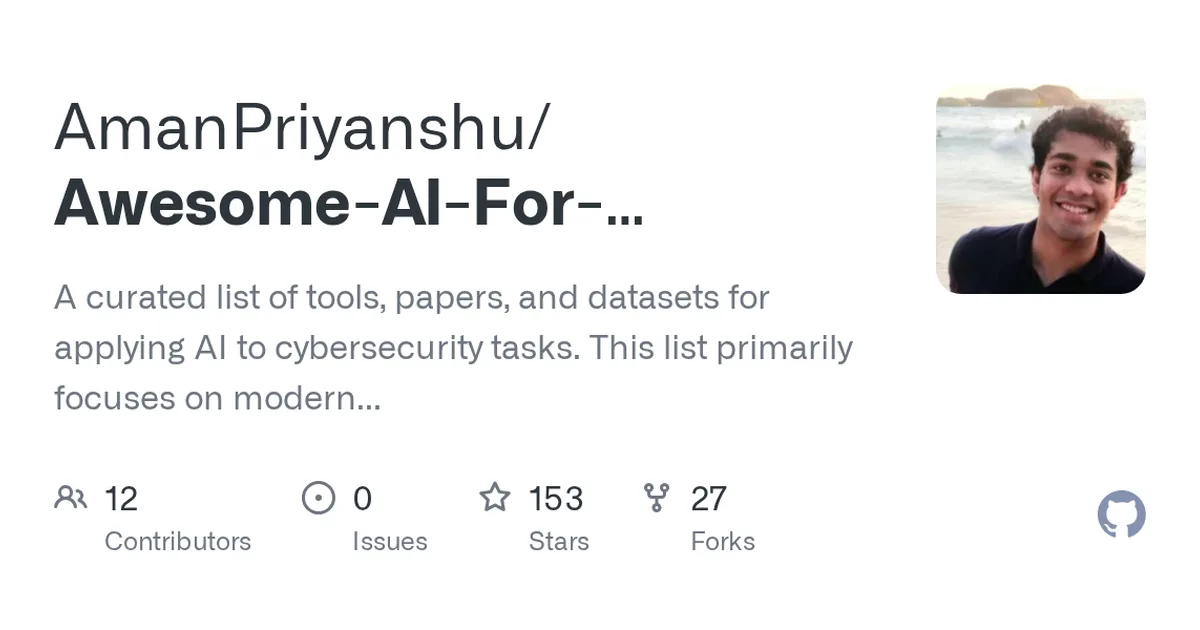 Awesome-AI-For-Security 项目界面预览图