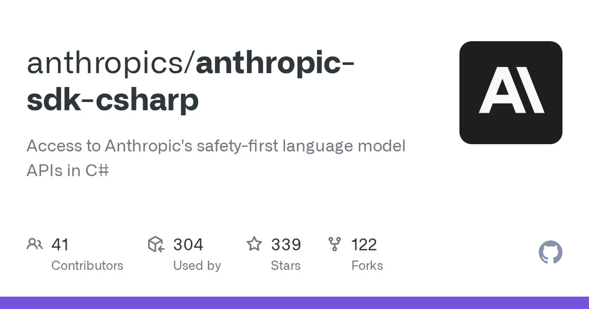 anthropic-sdk-csharp 项目界面预览图