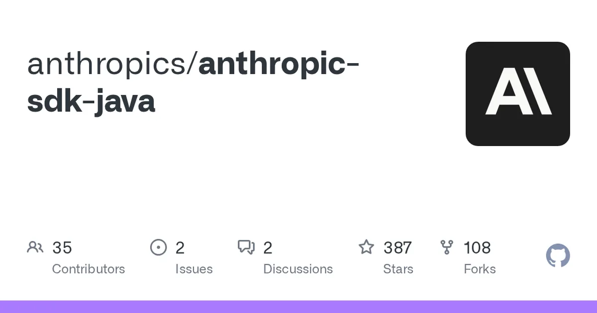 anthropic-sdk-java 项目界面预览图