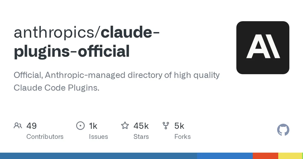 claude-plugins-official 项目界面预览图