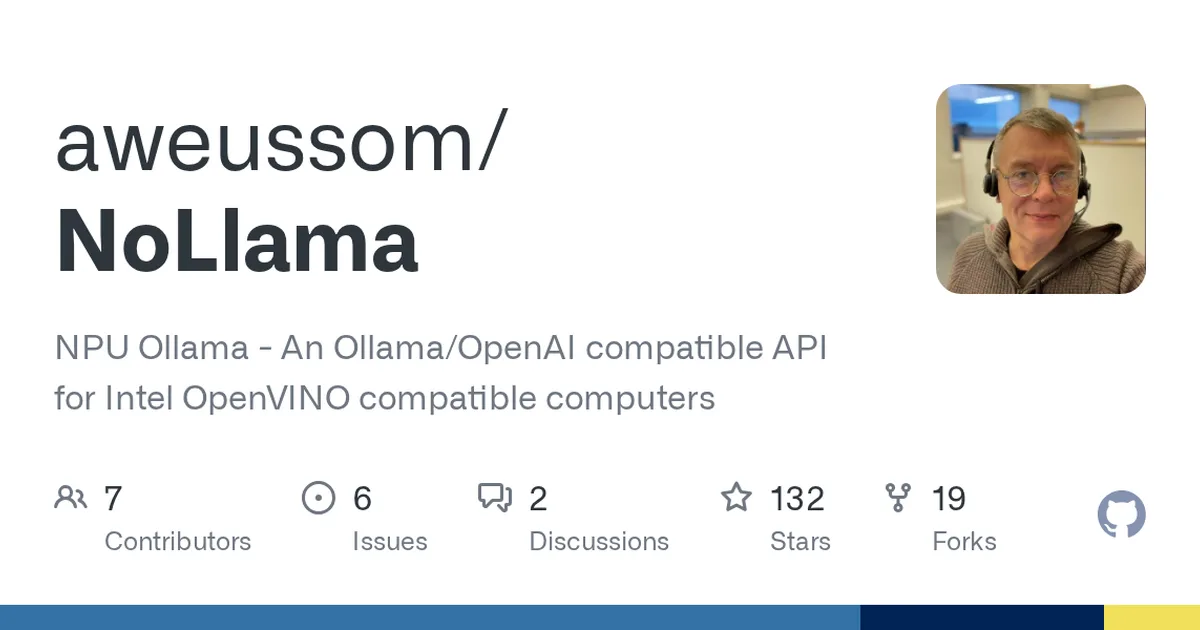 NoLlama 项目界面预览图