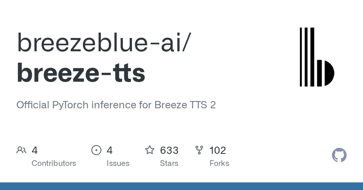 breeze-tts 项目界面预览图