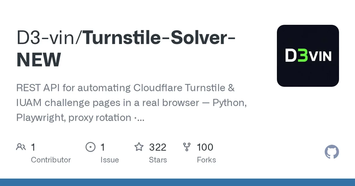 Turnstile-Solver-NEW 项目界面预览图