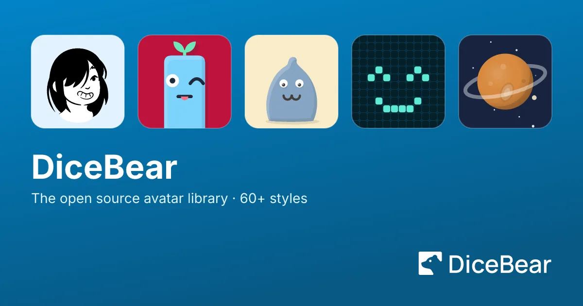 dicebear 项目界面预览图