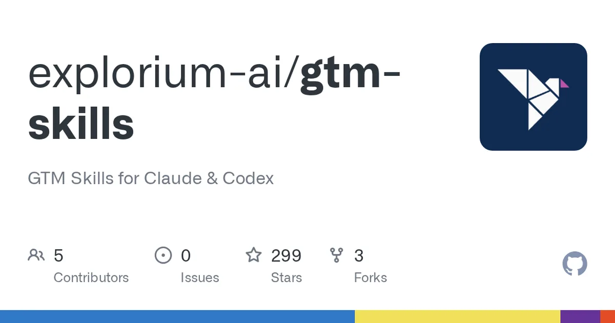 gtm-skills 项目界面预览图