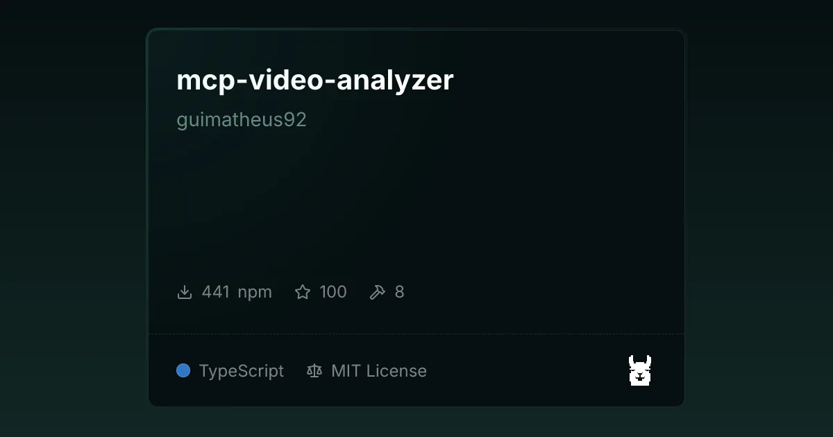 mcp-video-analyzer 项目界面预览图