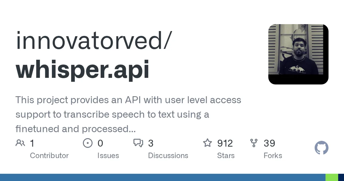 whisper.api 项目界面预览图