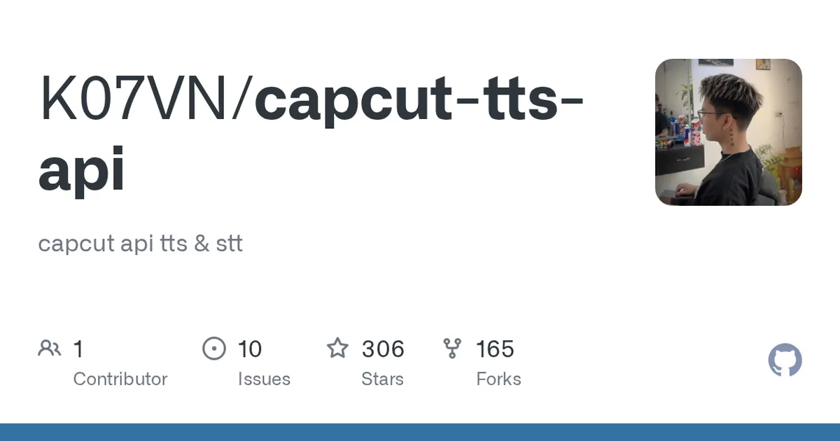 capcut-tts-api 项目界面预览图