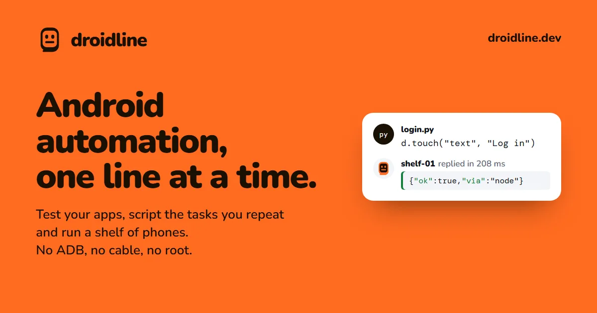 Droidline 项目界面预览图