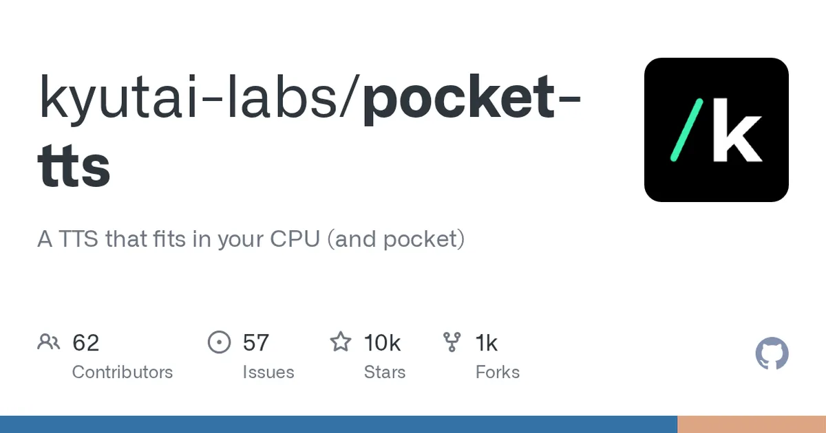 pocket-tts 项目界面预览图