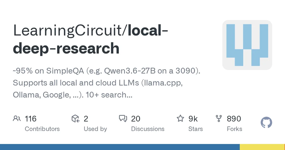 local-deep-research 项目界面预览图