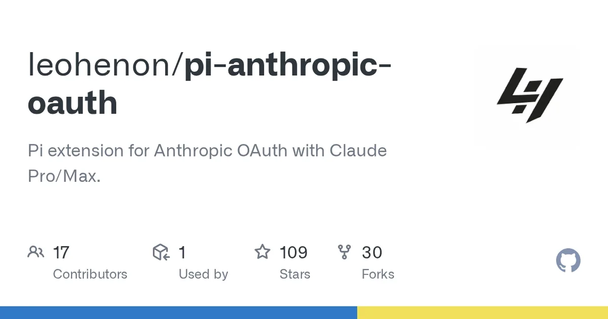 pi-anthropic-oauth 项目界面预览图