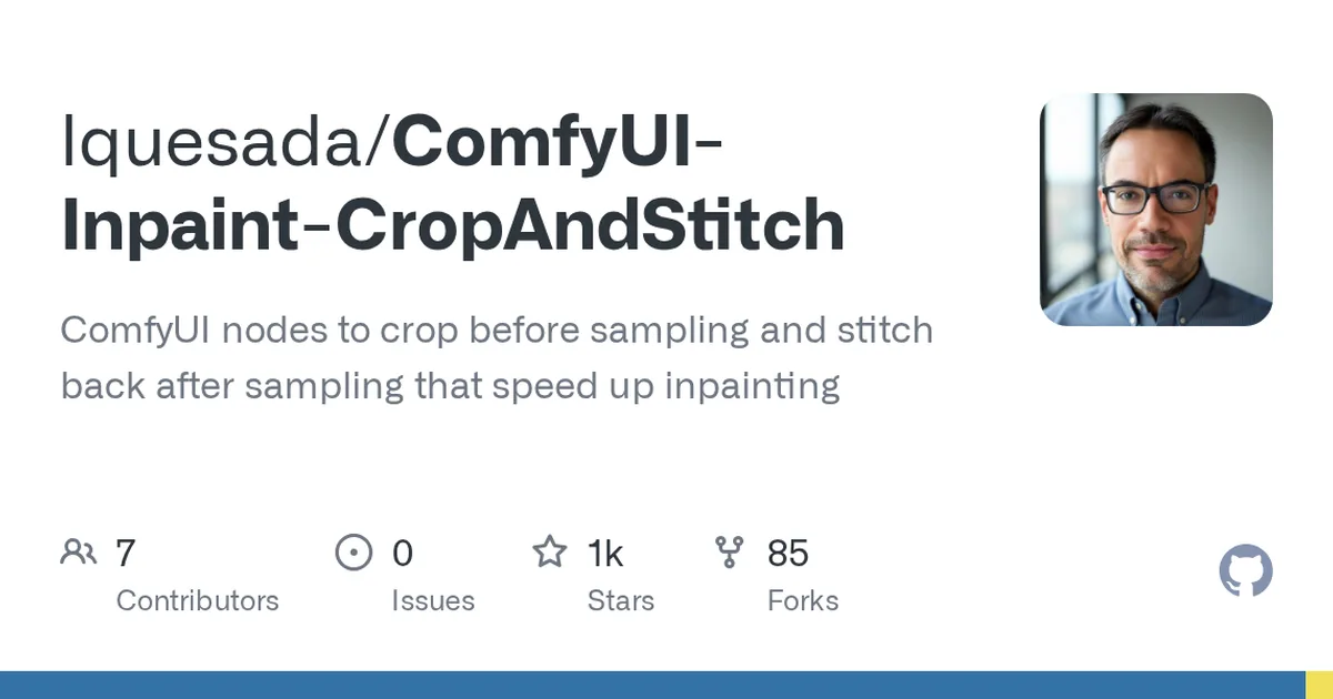 ComfyUI-Inpaint-CropAndStitch 项目界面预览图