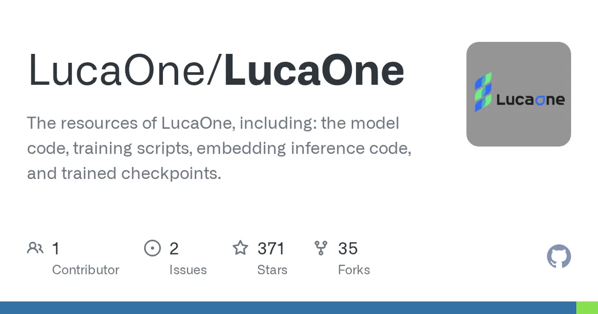LucaOne 项目界面预览图