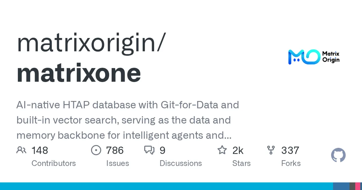 matrixone 项目界面预览图