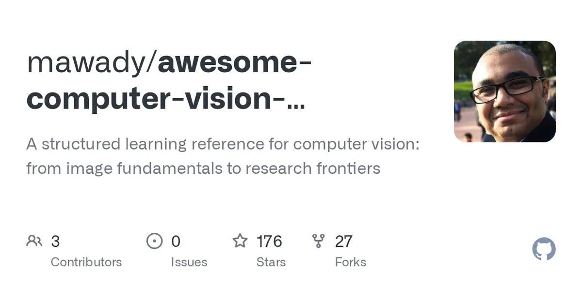 awesome-computer-vision-resources 项目界面预览图