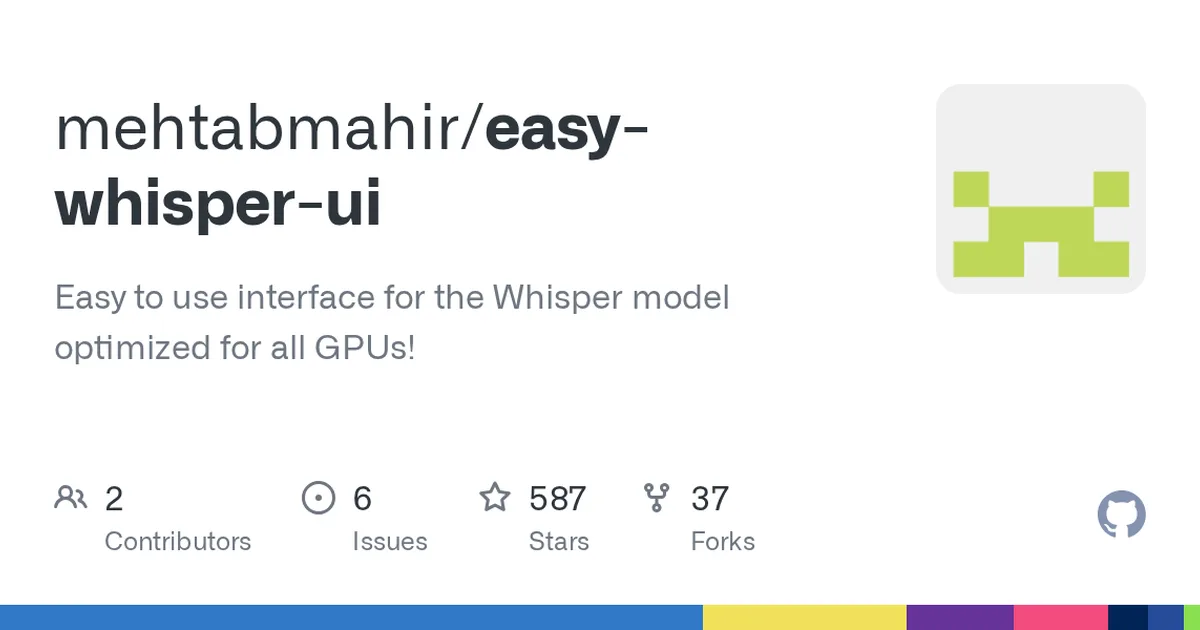 easy-whisper-ui 项目界面预览图