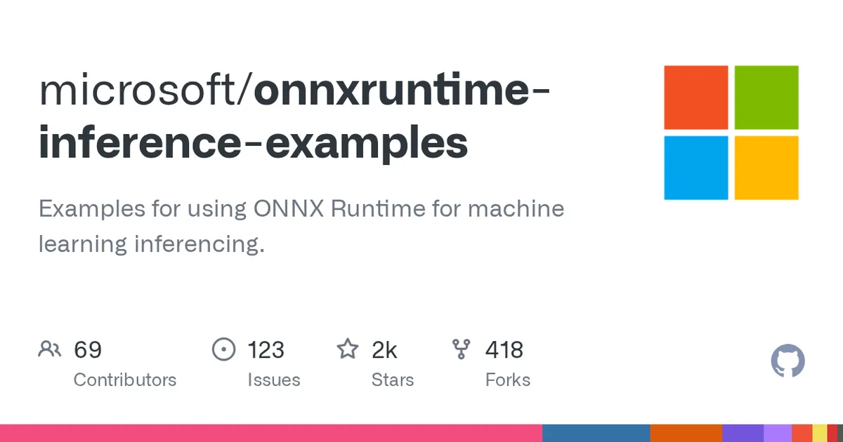 onnxruntime-inference-examples 项目界面预览图
