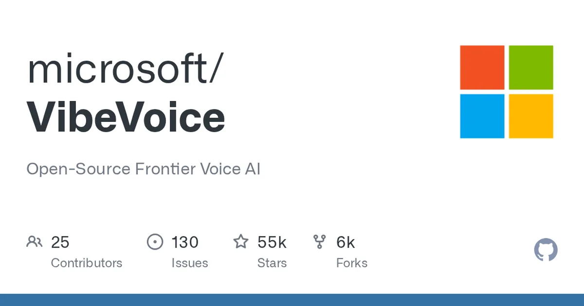 VibeVoice 项目界面预览图