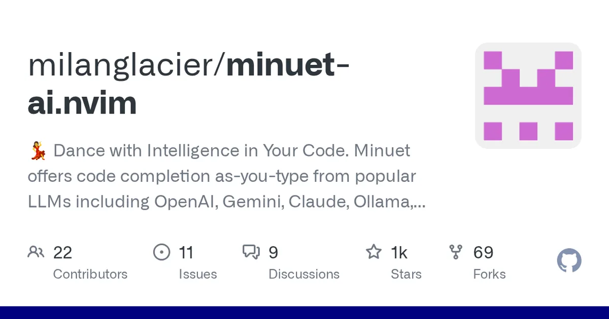 minuet-ai.nvim 项目界面预览图