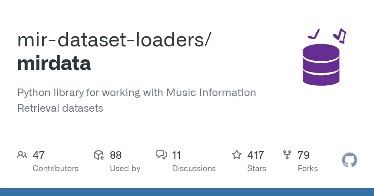 mirdata 项目界面预览图