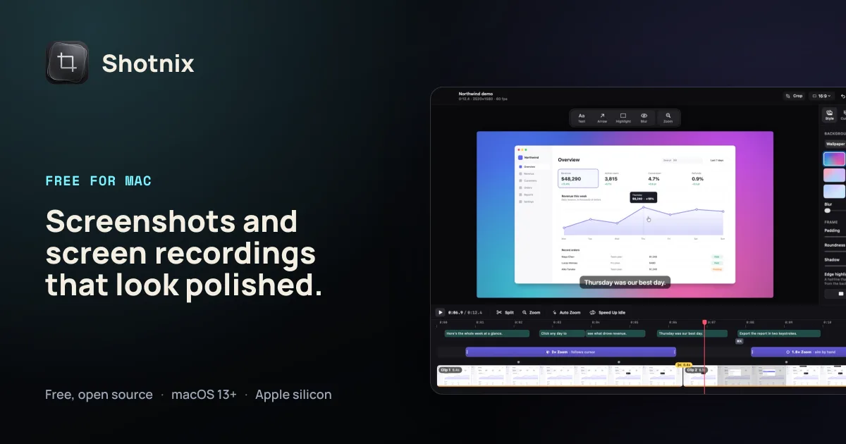 Shotnix 项目界面预览图