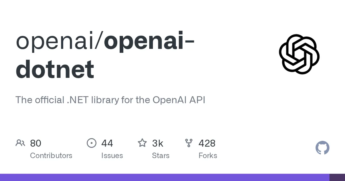 openai-dotnet 项目界面预览图