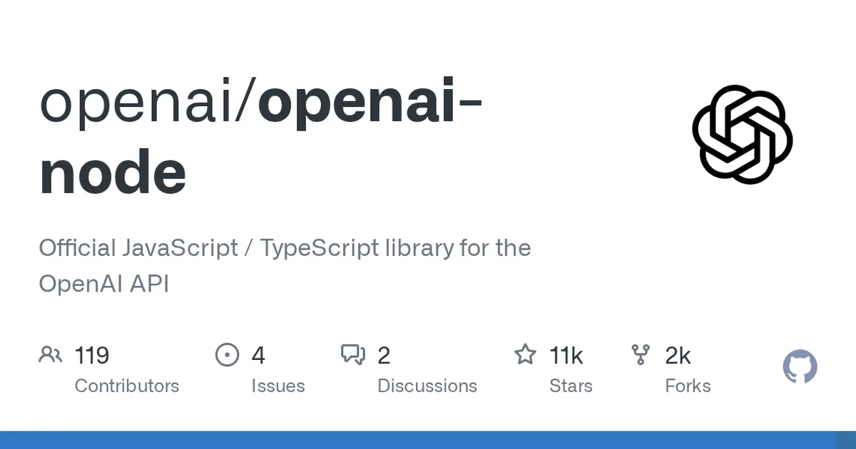 openai-node 项目界面预览图