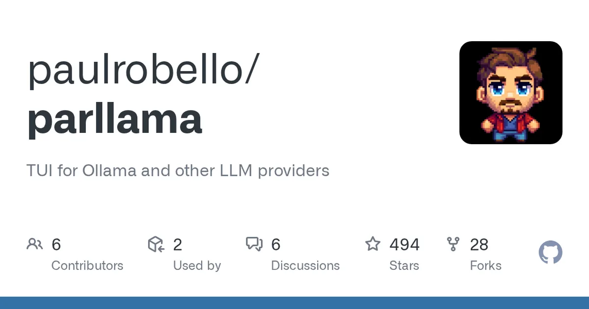 parllama 项目界面预览图