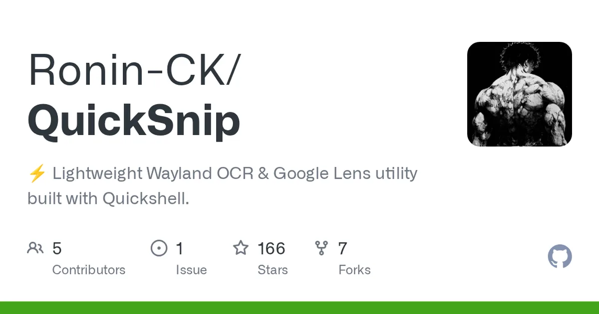QuickSnip 项目界面预览图