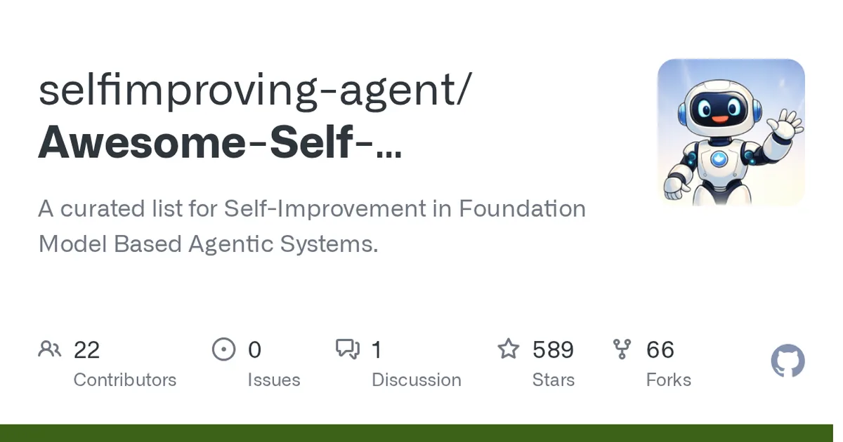 Awesome-Self-Improving-Agents 项目界面预览图