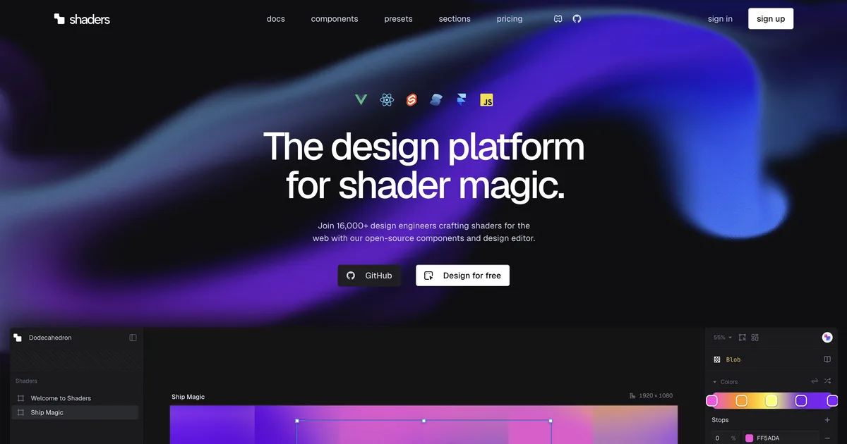 shaders 项目界面预览图