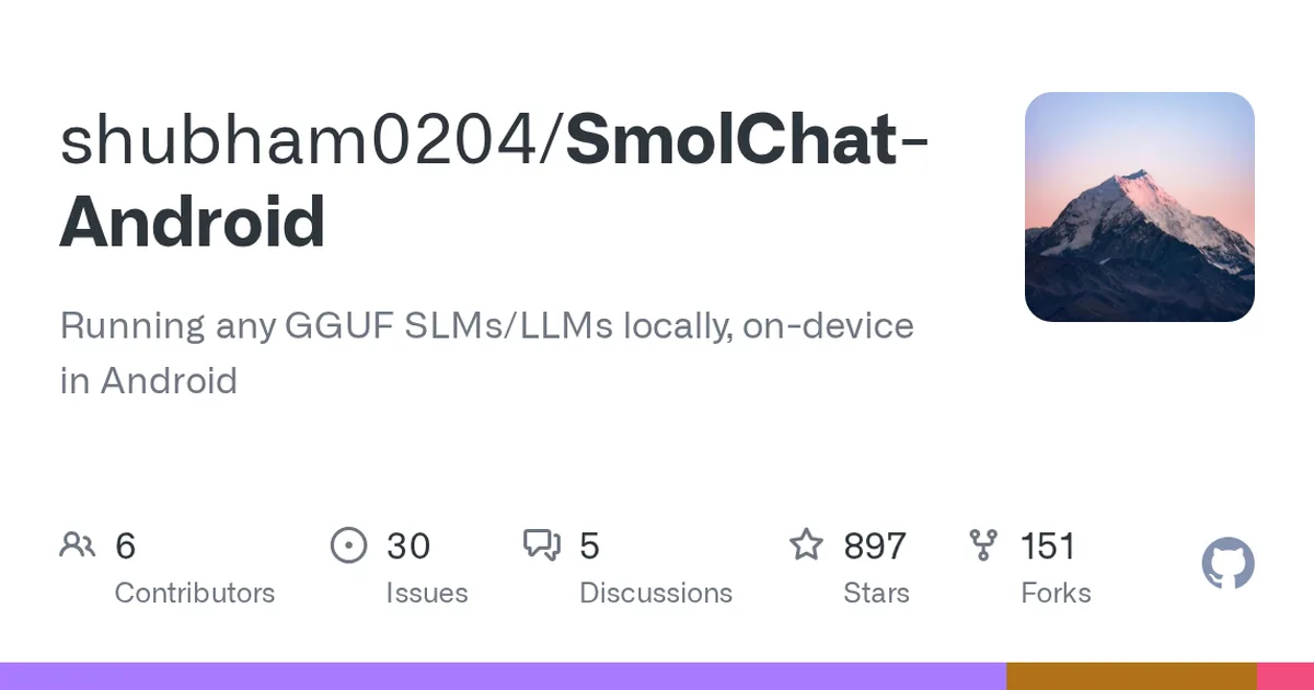 SmolChat-Android 项目界面预览图