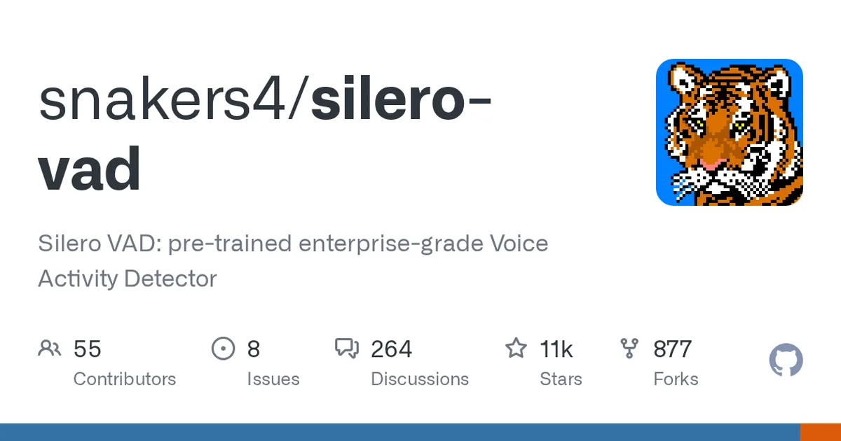 silero-vad 项目界面预览图