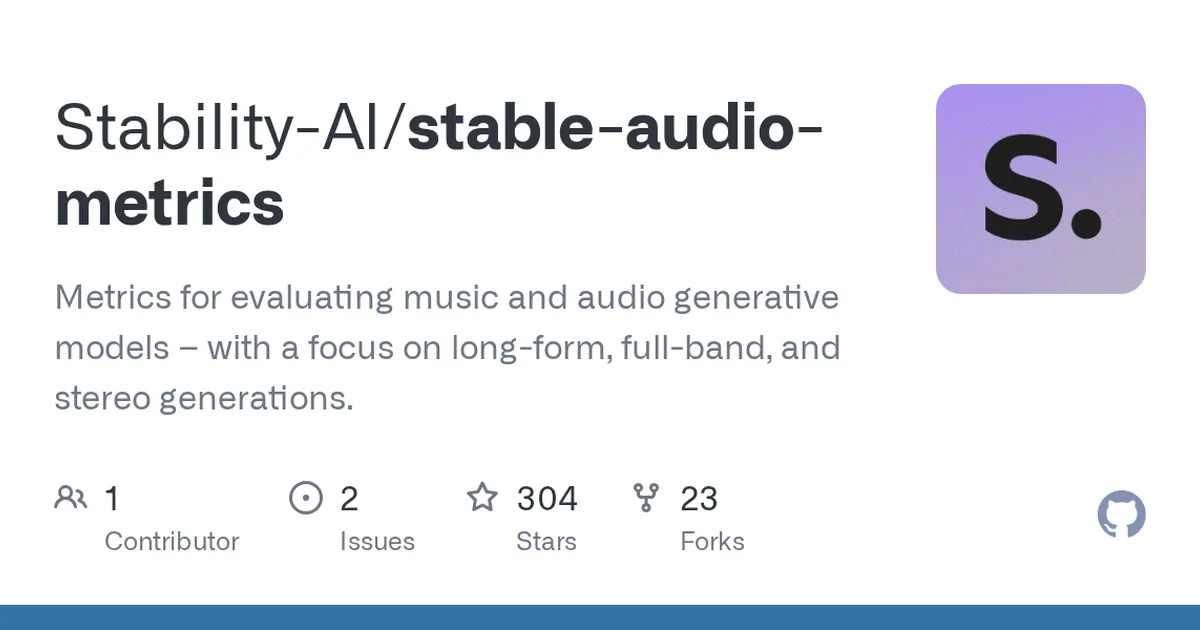 stable-audio-metrics 项目界面预览图