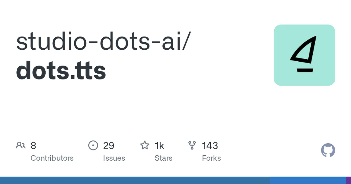 dots.tts 项目界面预览图