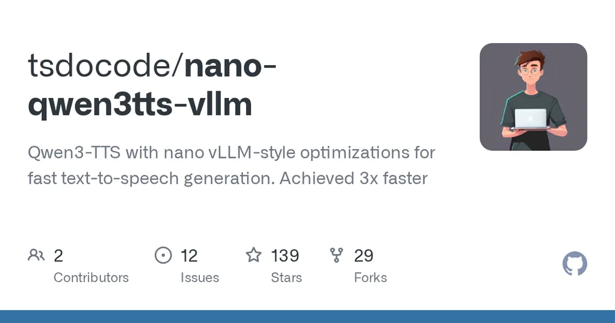 nano-qwen3tts-vllm 项目界面预览图