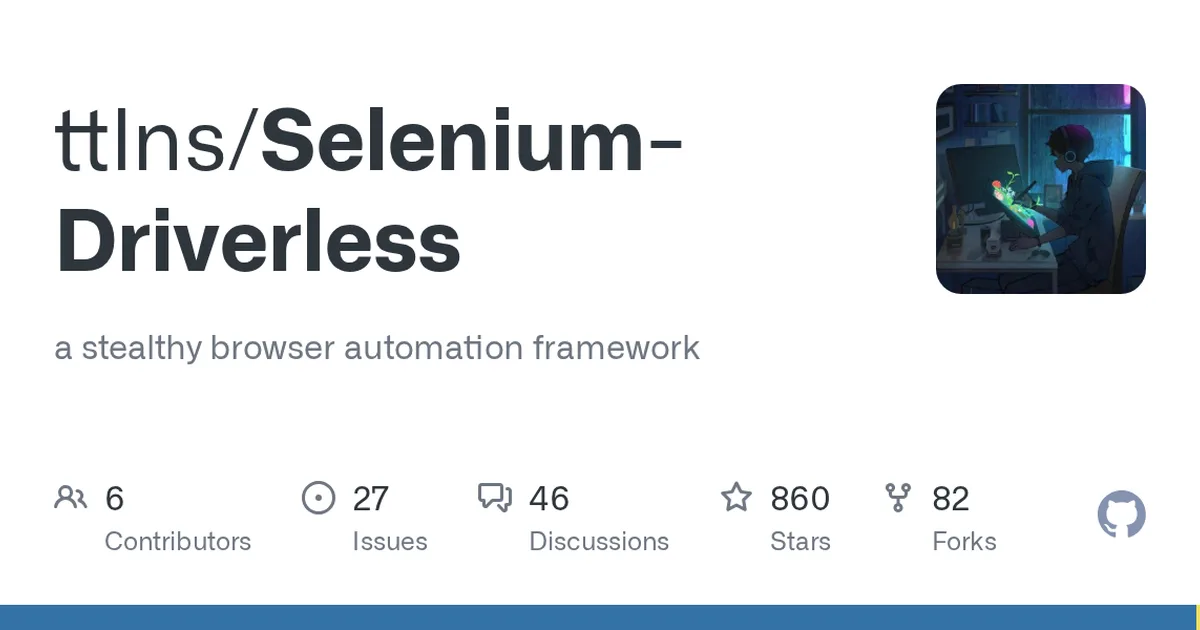 Selenium-Driverless 项目界面预览图