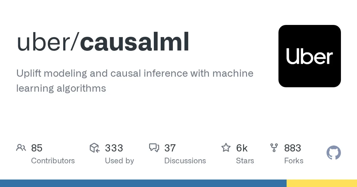 causalml 项目界面预览图