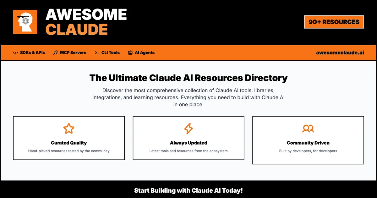 awesome-claude 项目界面预览图