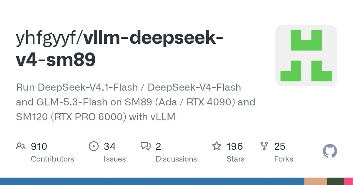 vllm-deepseek-v4-sm89 项目界面预览图