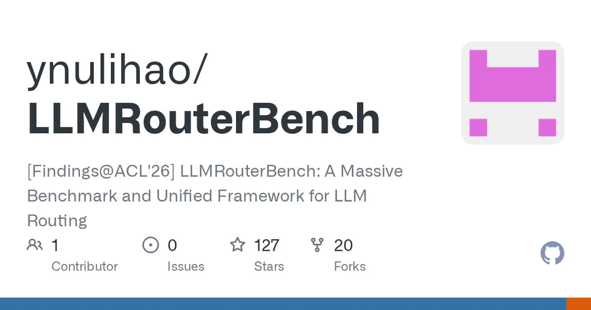 LLMRouterBench 项目界面预览图