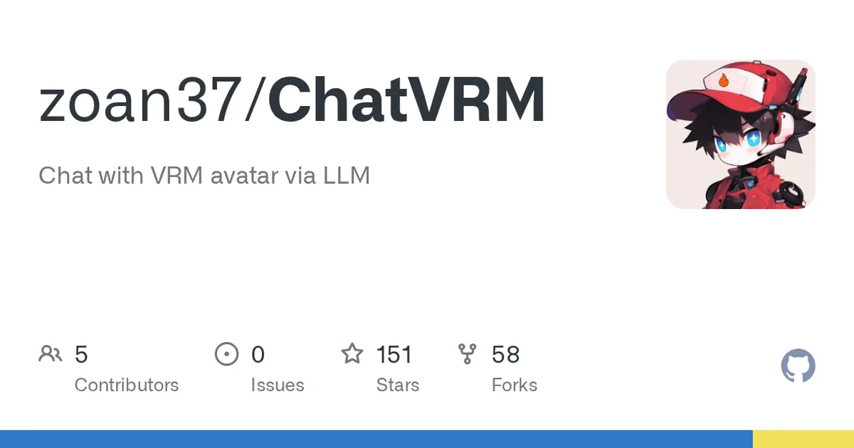 ChatVRM 项目界面预览图